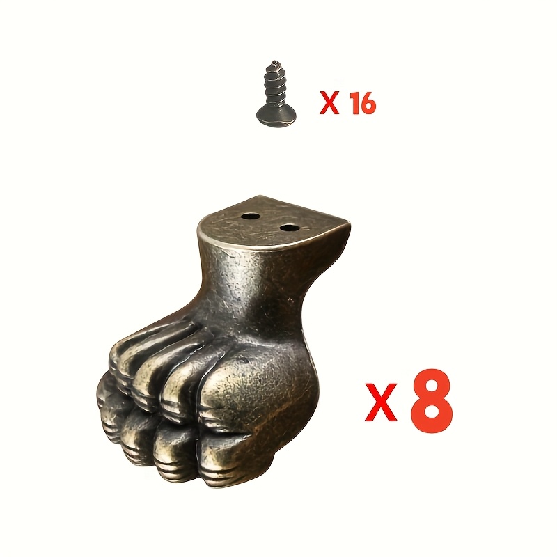 Furniture Hardware Decorative - 8 peças de latão antigo para