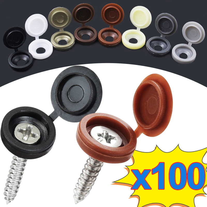 Furniture Hardware Nut - 10/500 peças Capas Decorativas de Plástico