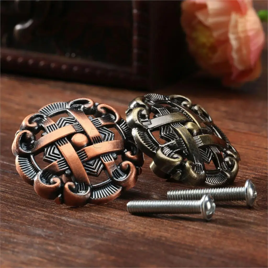 Furniture Hardware Nut - Bowarepro-puxador retrô oco de liga de