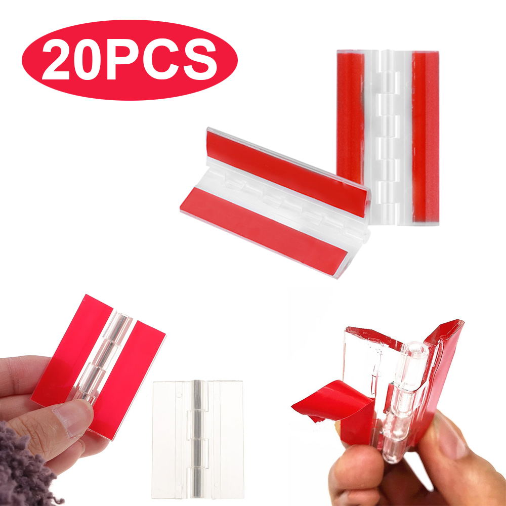 Furniture Hardware Replacement Parts - Dobradiça dobrável autoadesiva transparente, caixas plásticas,
