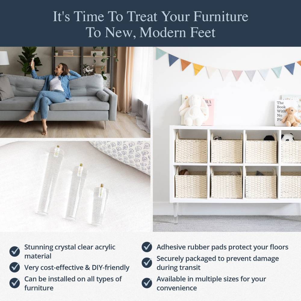 Pés de móveis de acrílico tran - Furniture Hardware Items avaliação e preço