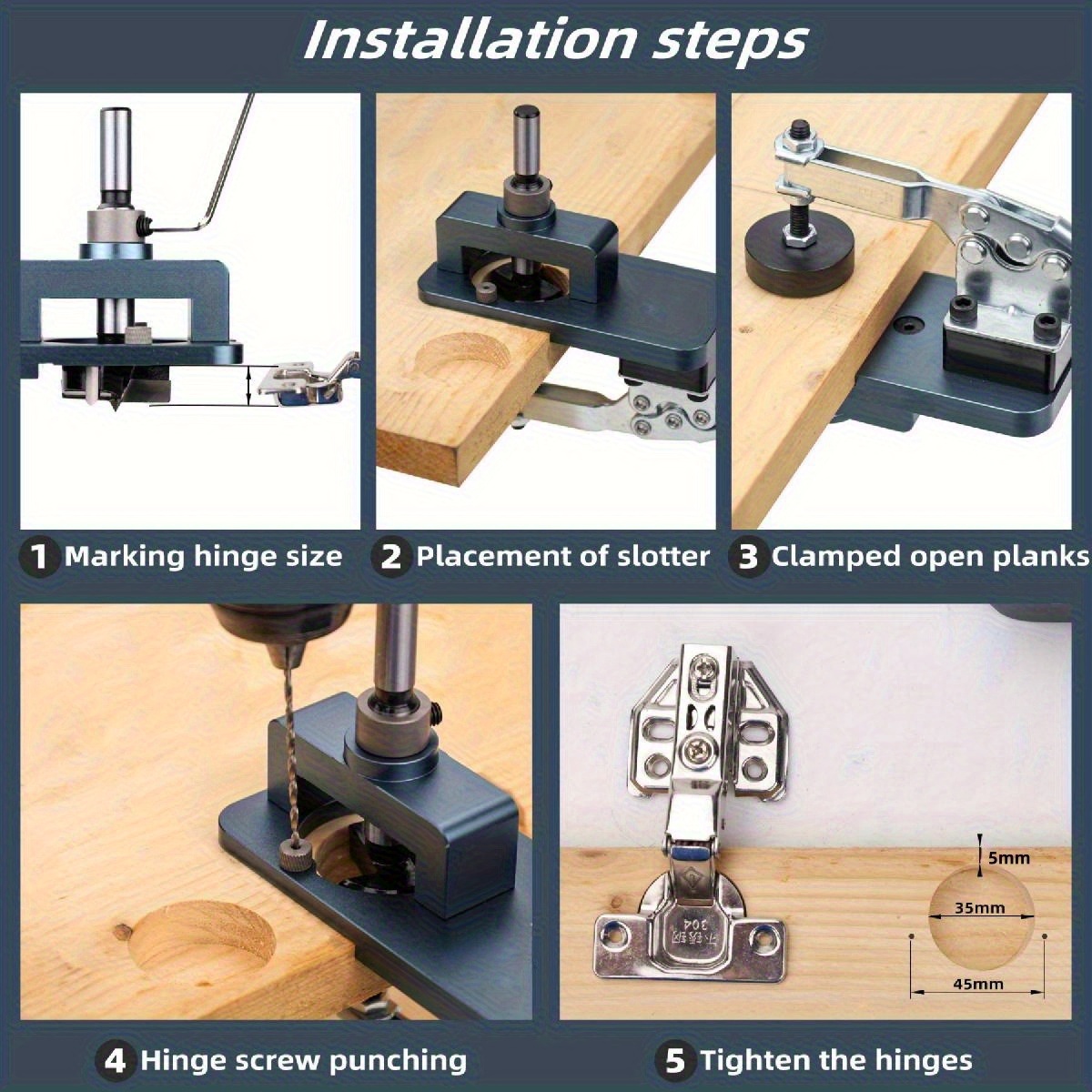 Gabarito de dobradiça de 35mm- - Furniture Hardware Replacement Parts avaliação e preço