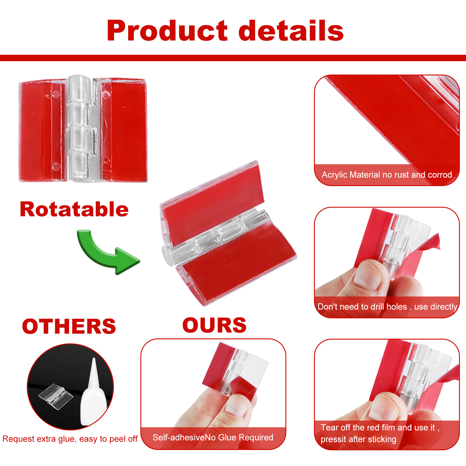 Dobradiça dobrável autoadesiva - Furniture Hardware Replacement Parts avaliação e preço