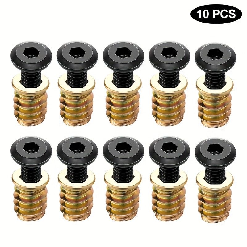 10 pçs porca rosqueada inserçõ - Furniture Hardware Nut avaliação e preço