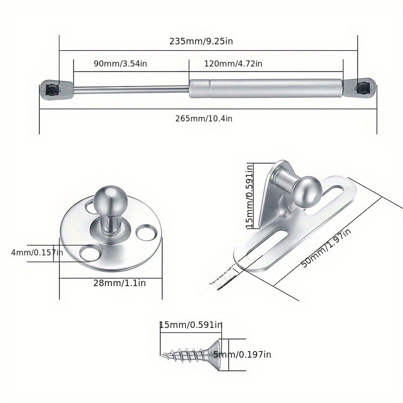 2 peças de Amortecedores a Gás - Furniture Hardware Replacement Parts avaliação e preço